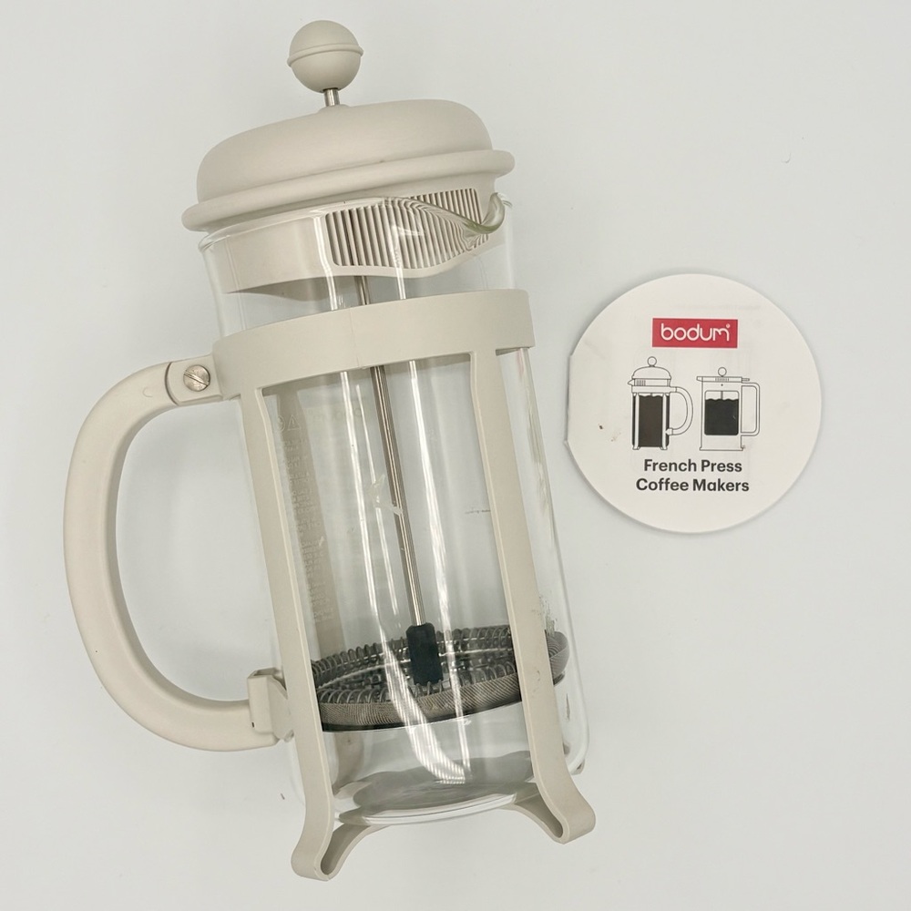Bodum French Press Coffee Maker White NEW Home Goods Borosilicate Glass 34oz